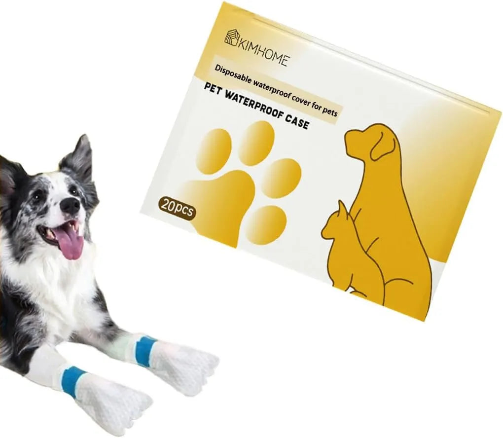 Disposable Pet Paw Covers – 20 Pack, 2 Styles, 3 Sizes