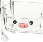 Plastic Storage Rack. Kids Toy Storage Organiser. Multi-layer Storage Rack. Plastic Trolley. Transparent. Movable Baby Bookcase
