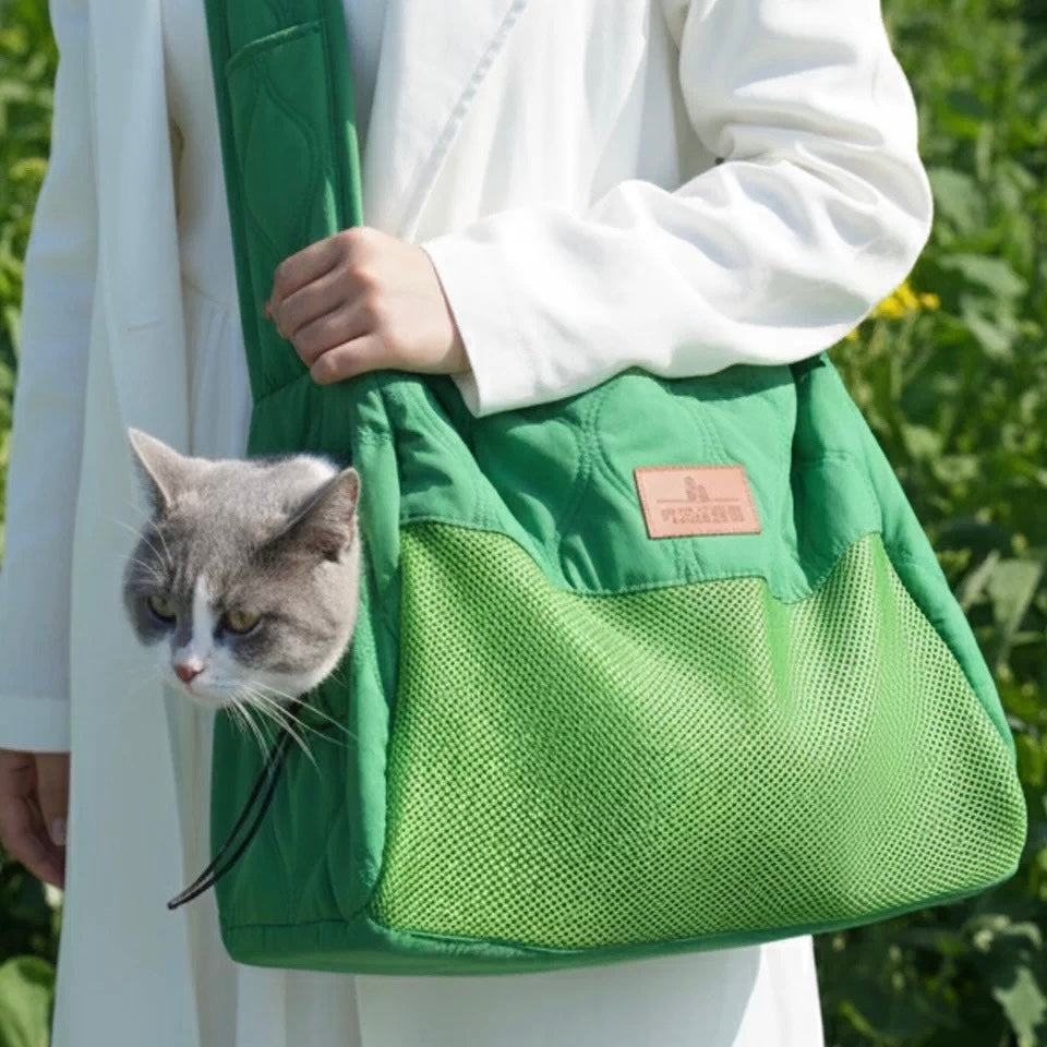 Breathable Pet Shoulder Sling Carrier – 4 Colors