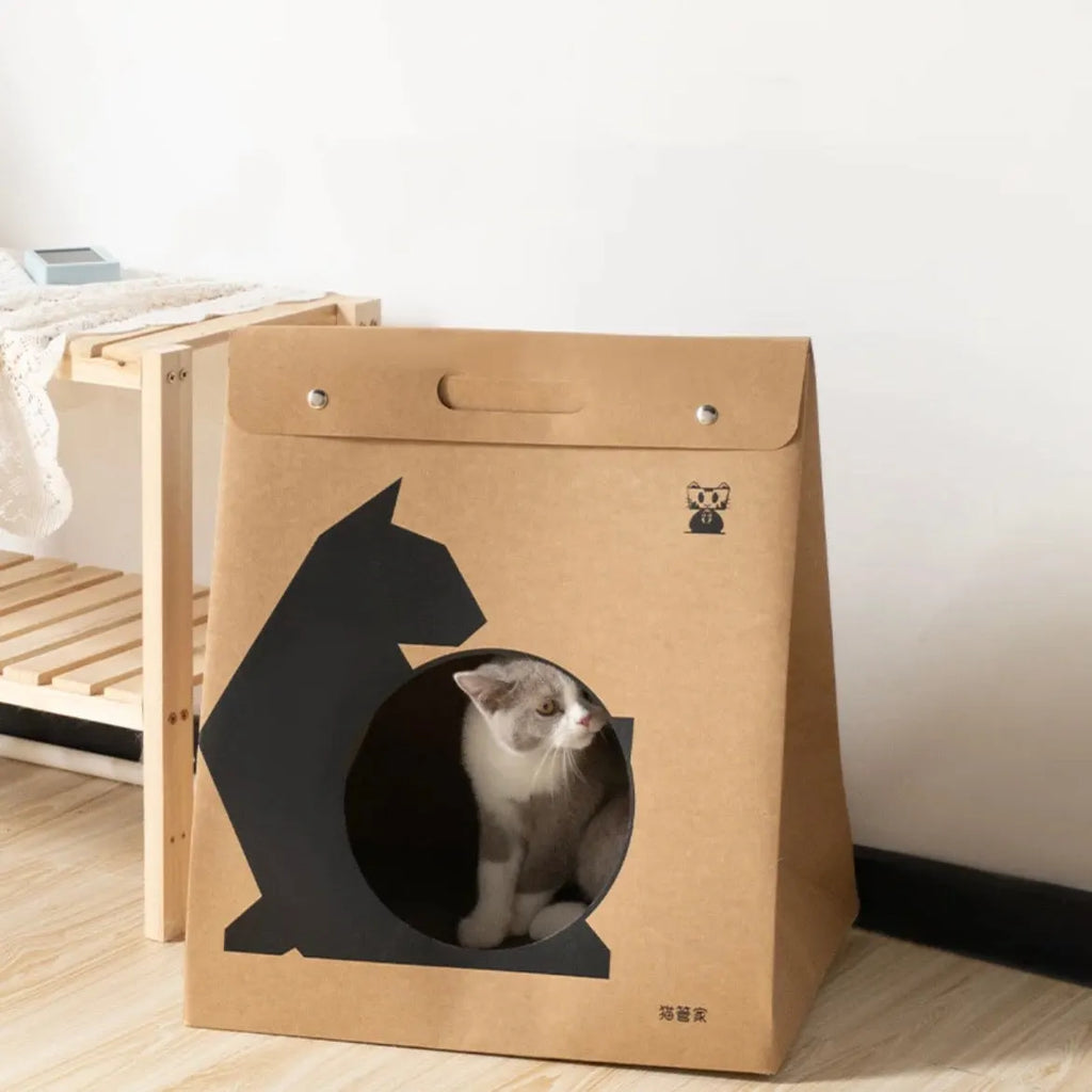 Foldable Cardboard Paper Cat House