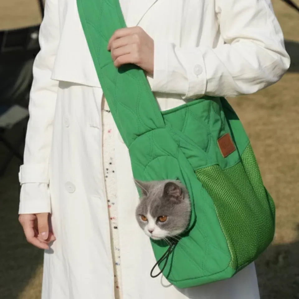 Breathable Pet Shoulder Sling Carrier – 4 Colors