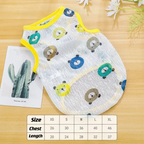 Lightweight Printed Cat Vest – XS to XL