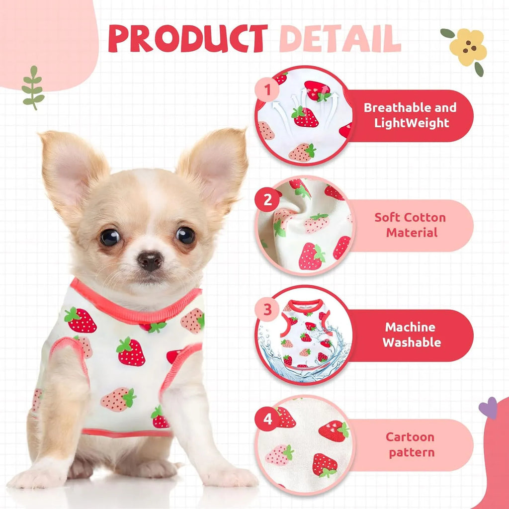 Lightweight Printed T-Shirt for Small Dogs – 10 Styles