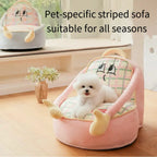 Cartoon Plush Pet Sofa Bed – 2 Colors, 3 Sizes