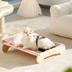 Indoor Cat Bed in Green or Pink