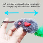 Hanging Plush Chicken Cat Toy with Elastic Cord