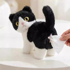 Plush Black Cat Tissue Box Dispenser – 1 or 2 Pack