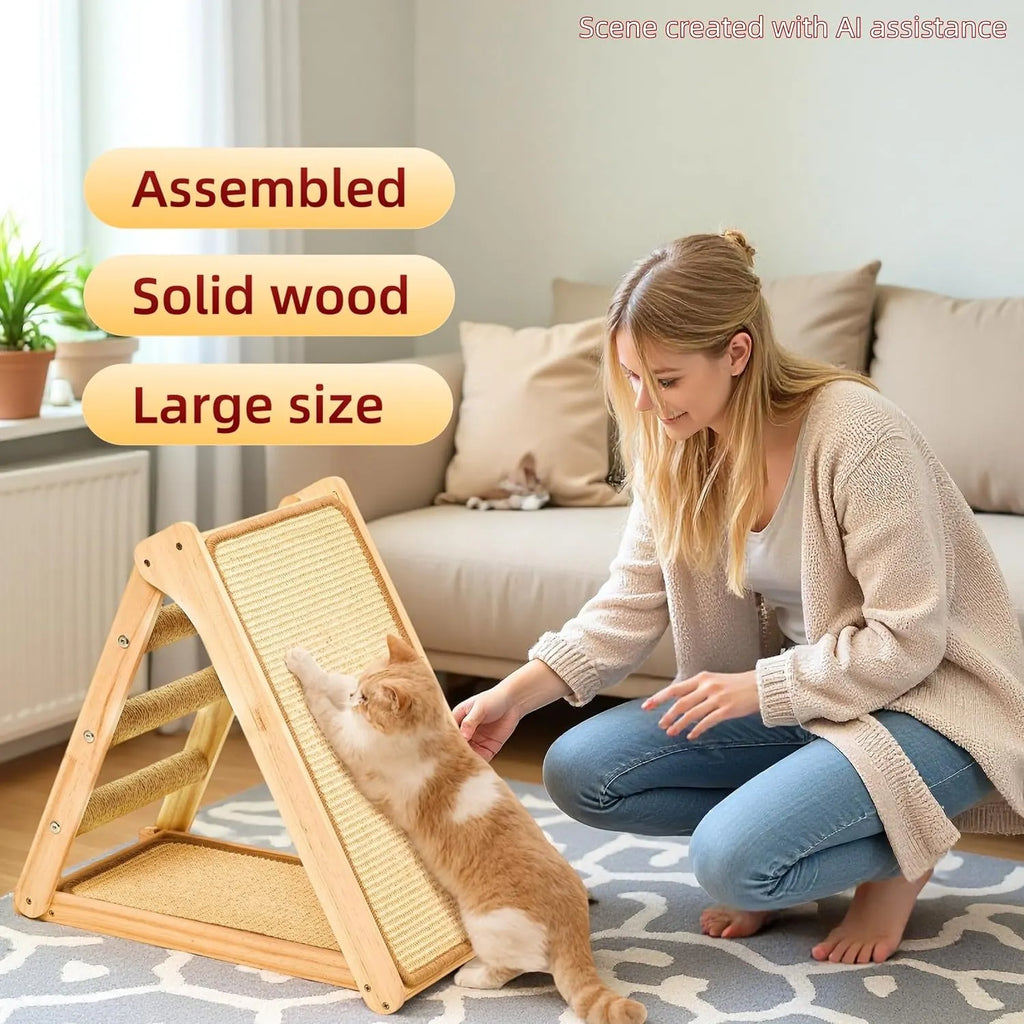 Pre-Assembled Sisal Scratching Post for Indoor Cats