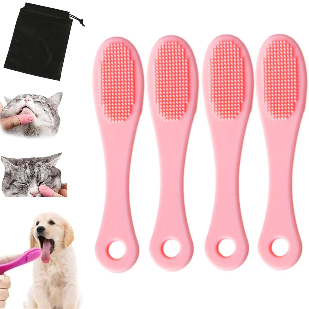 Silicone Pet Chin and Facial Cleaning Brush – Single or Multi-Pack