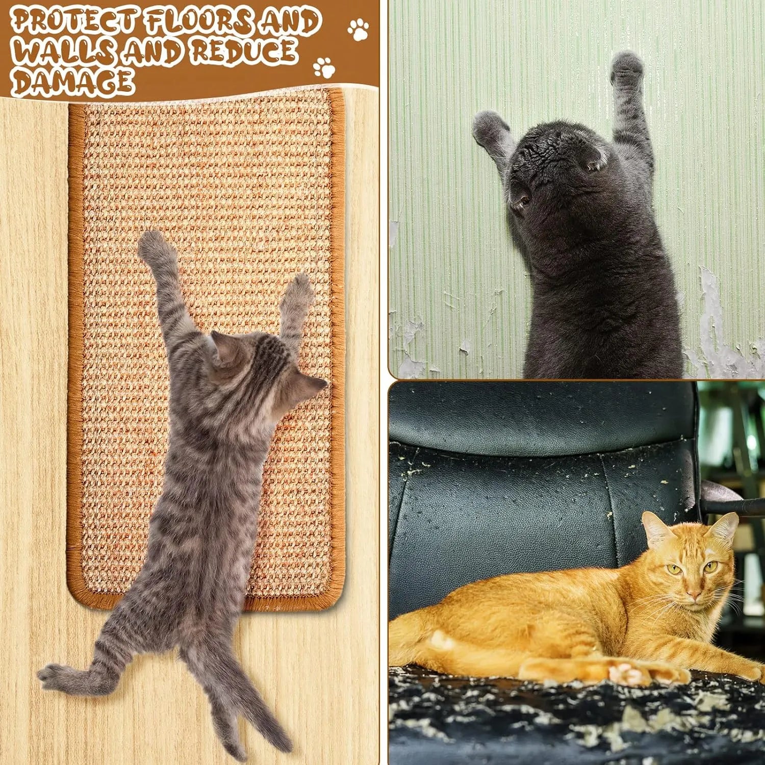 Natural Sisal Cat Scratching Mat – 4 Sizes