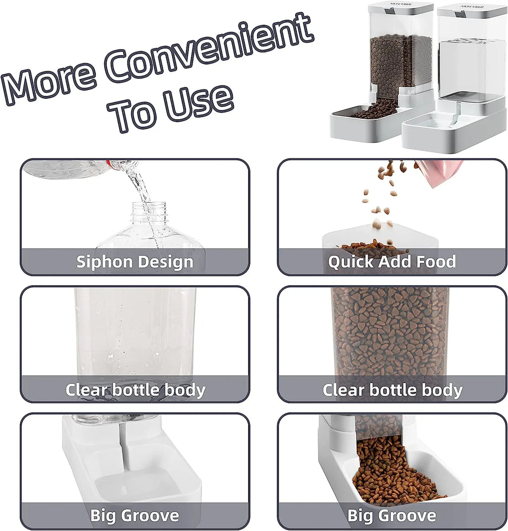 Gravity Pet Feeder & Water Dispenser – Single or Set