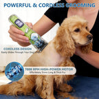 Rechargeable Pet Grooming Trimmer Kit with 4 Guide Combs