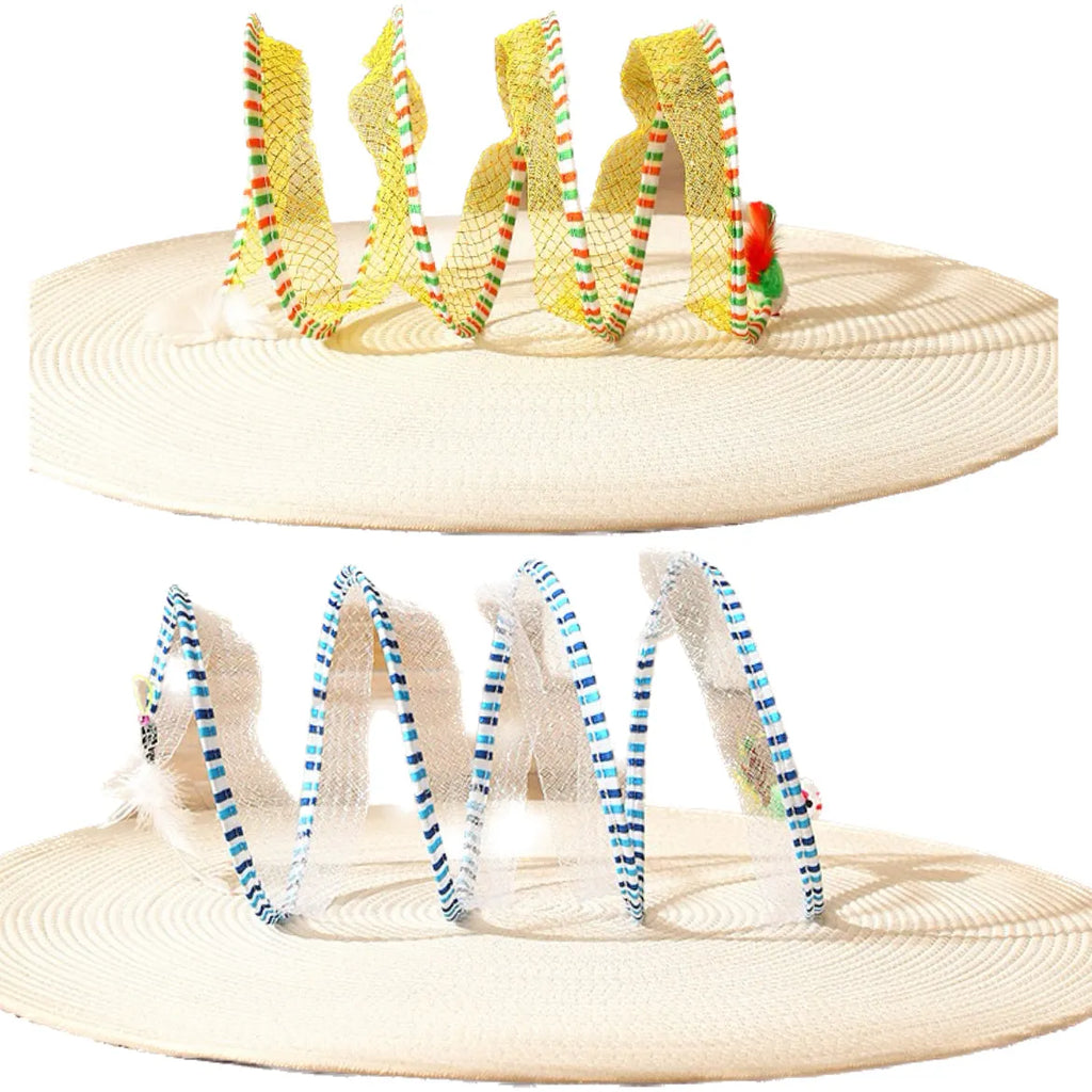 Spiral Cat Track Toy with Ball and Feather – Single or Multi-Pack