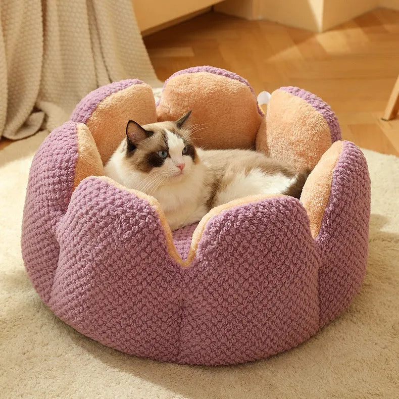 Round Nest Bed for Cats & Small Pets