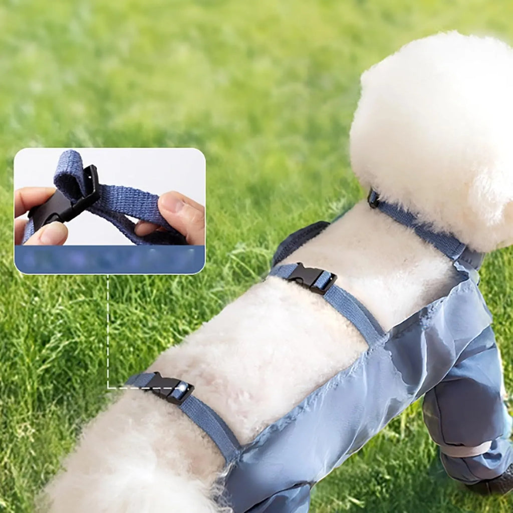 Four-Leg Dog Outdoor Coverall with Paw Covers – 5 Sizes, 3 Styles