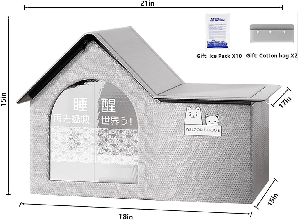 Insulated Pet Cooling House – 3 Roof Styles