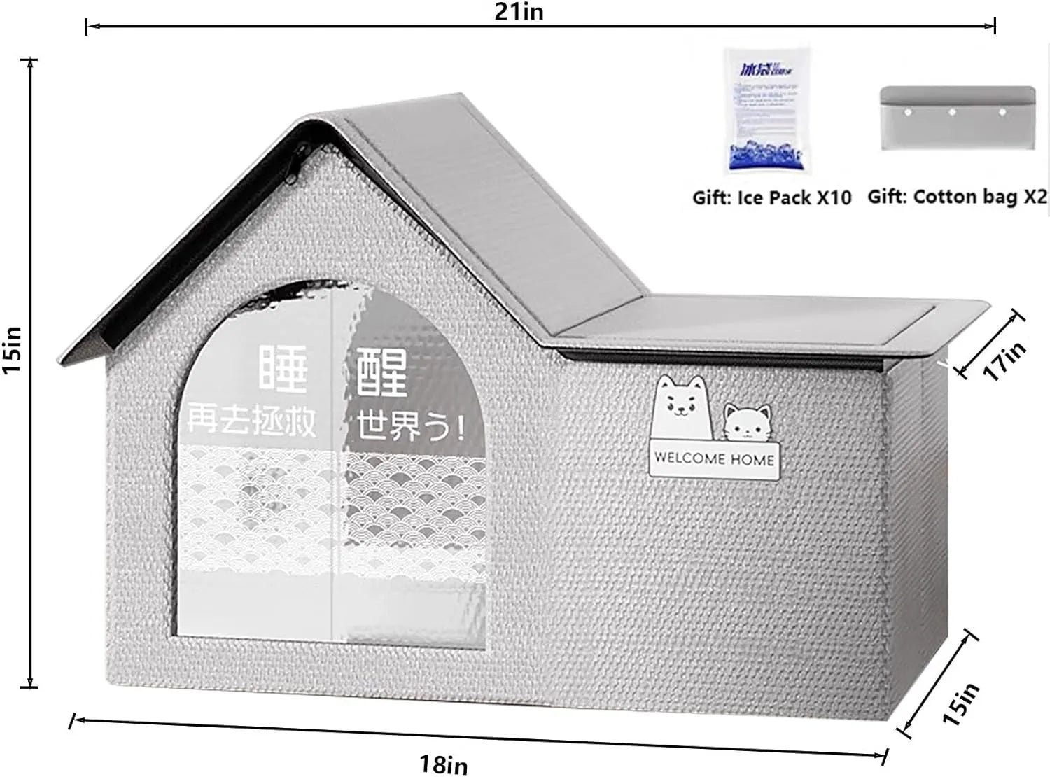 Insulated Pet Cooling House – 3 Roof Styles