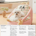 Cartoon Plush Pet Sofa Bed – 2 Colors, 3 Sizes