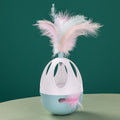 Tumbler Cat Toy with Feather & Rolling Ball – 2 Colors