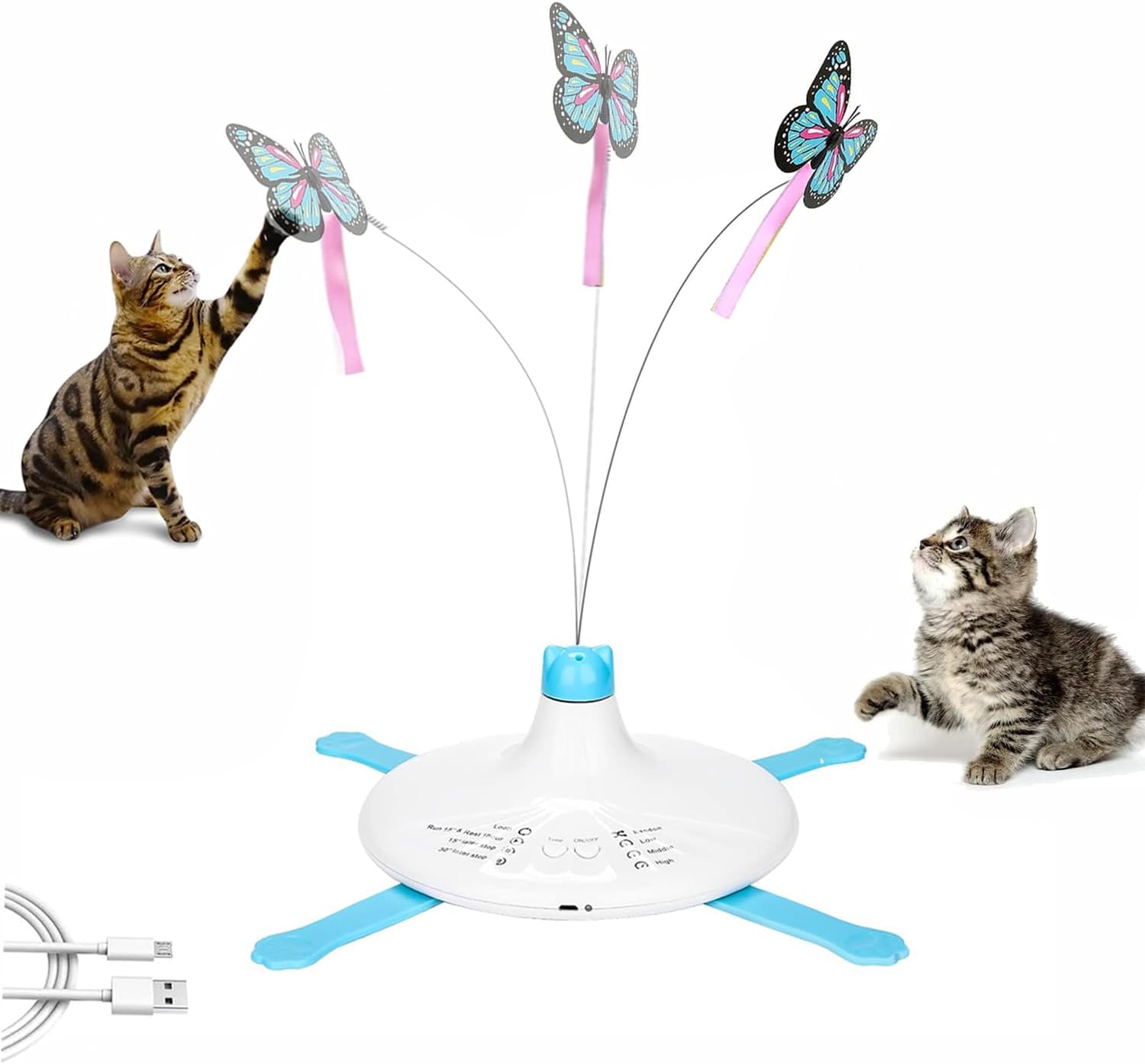 Motion-Activated Electronic Cat Toys – Bird, Mouse, or Butterfly