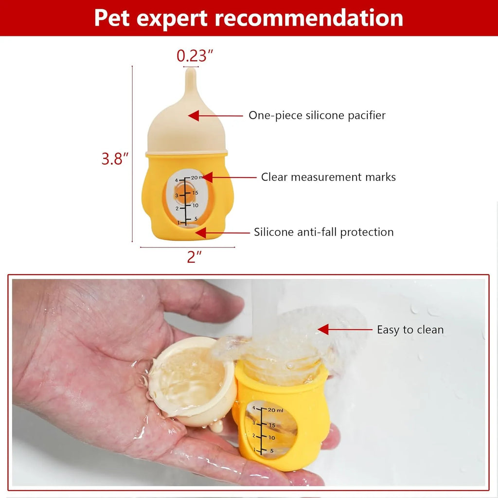 Measured Nursing Bottle for Puppies & Kittens – 20 or 80 ml