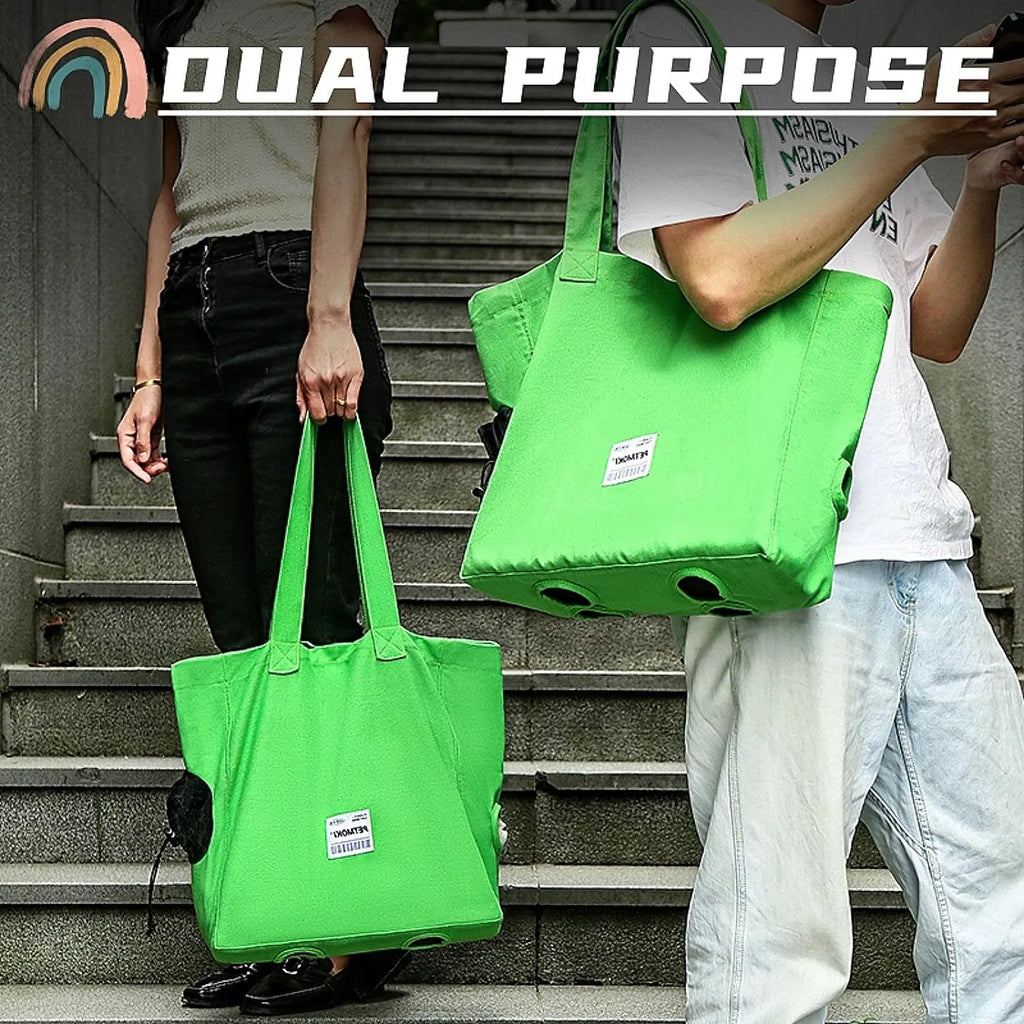 Portable Cat Carrier Bag in Yellow or Green