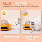 2-in-1 Cat Treat Dispenser & Track Ball Toy – 3 Colors
