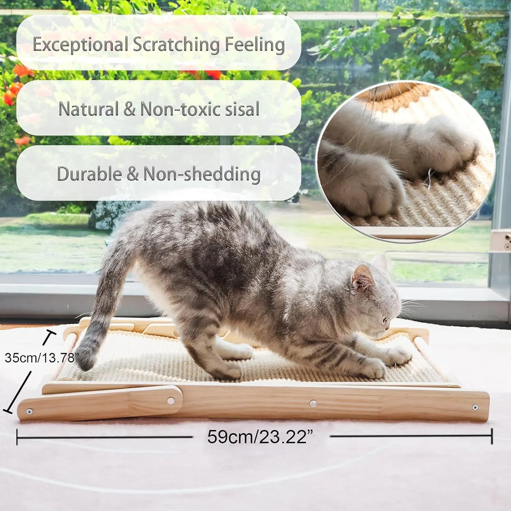 Adjustable Sisal Cat Lounge Chair with Teaser