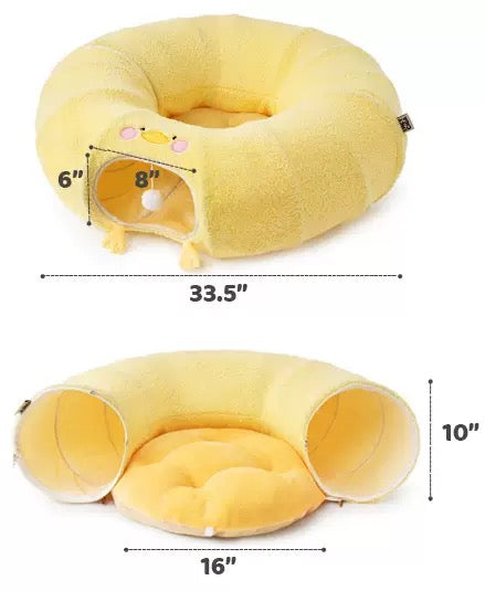 Donut Cat Tunnel Bed for Indoor Cats – 3 Colors