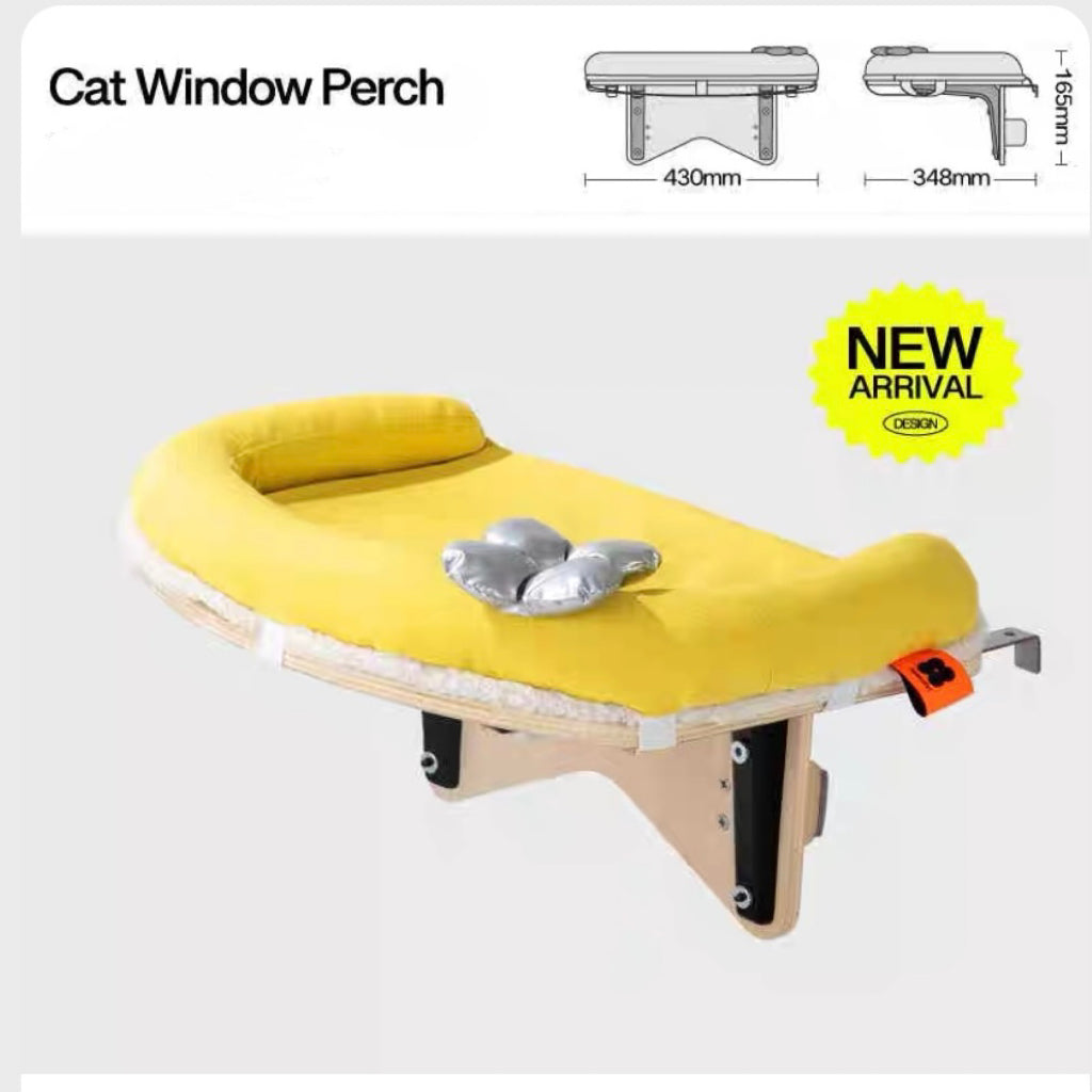 Adjustable Window Sill Cat Perch with Soft Cover – 9 Styles