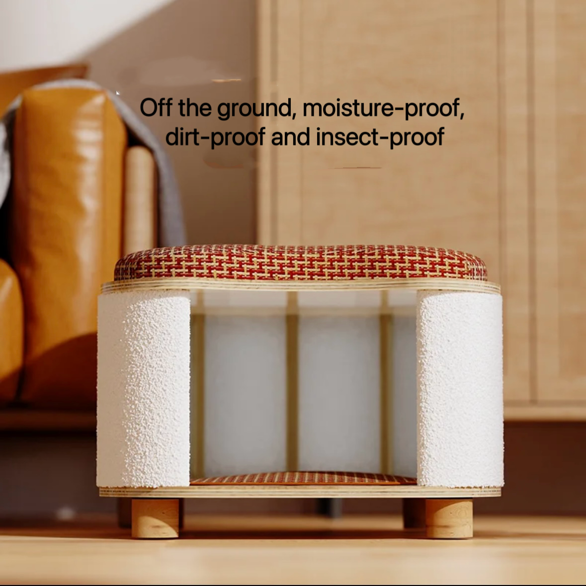 Two-Level Cat Nest Stool with Scratching Posts
