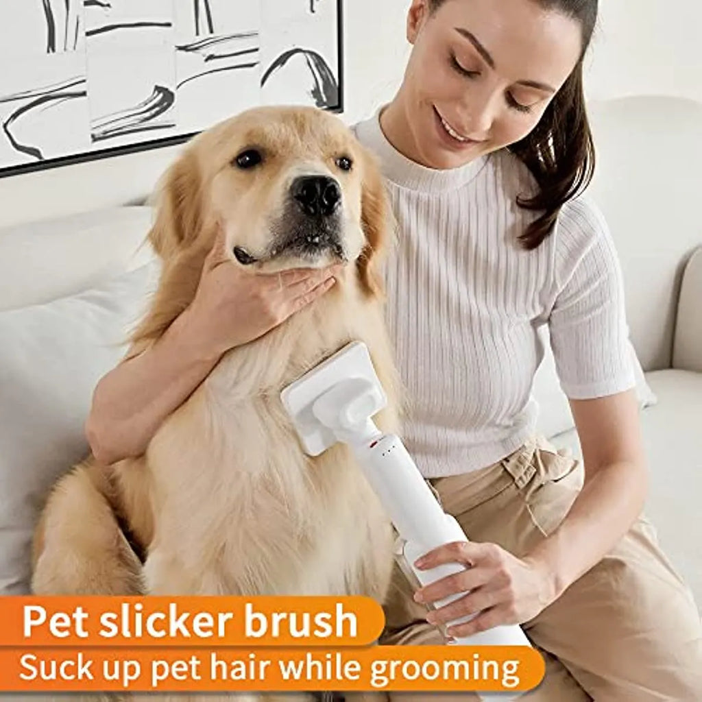 Handheld Pet Grooming Vacuum Kit with 3 Attachments