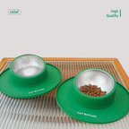 Anti-Rollover Cat Bowl Set
