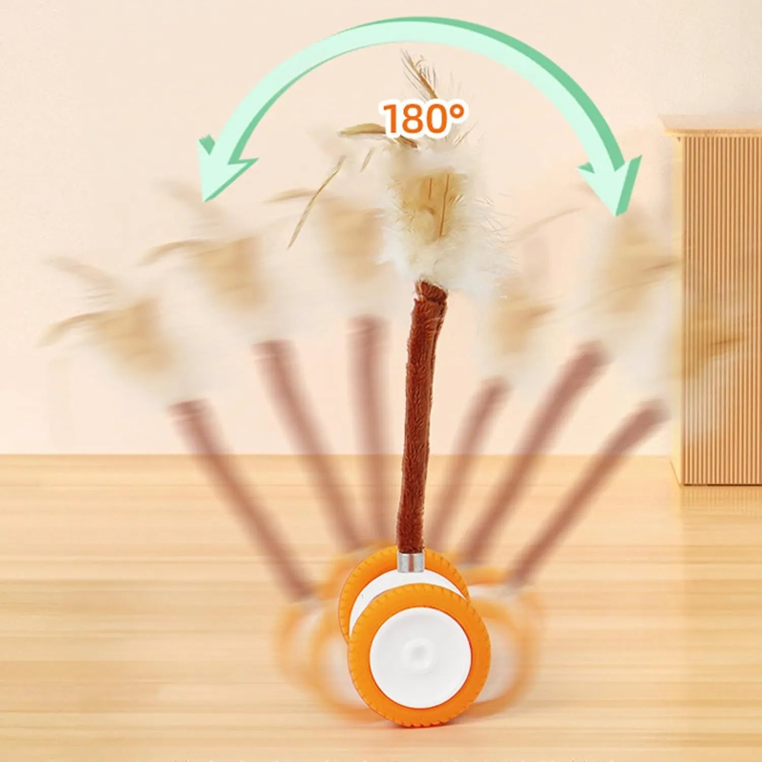 USB-Rechargeable Moving Cat Toy with Tail