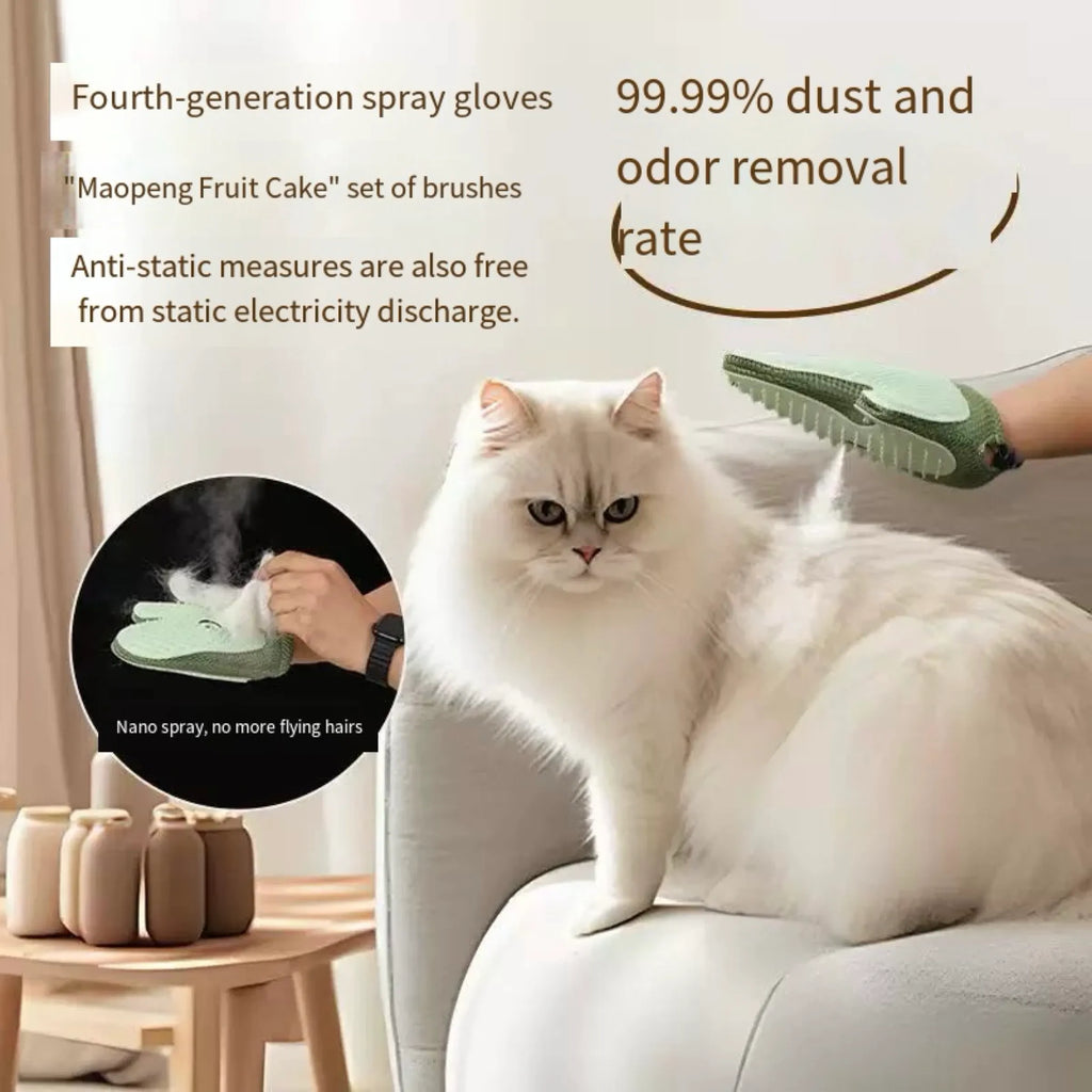 Mist Spray Pet Grooming Glove – 3 Colors