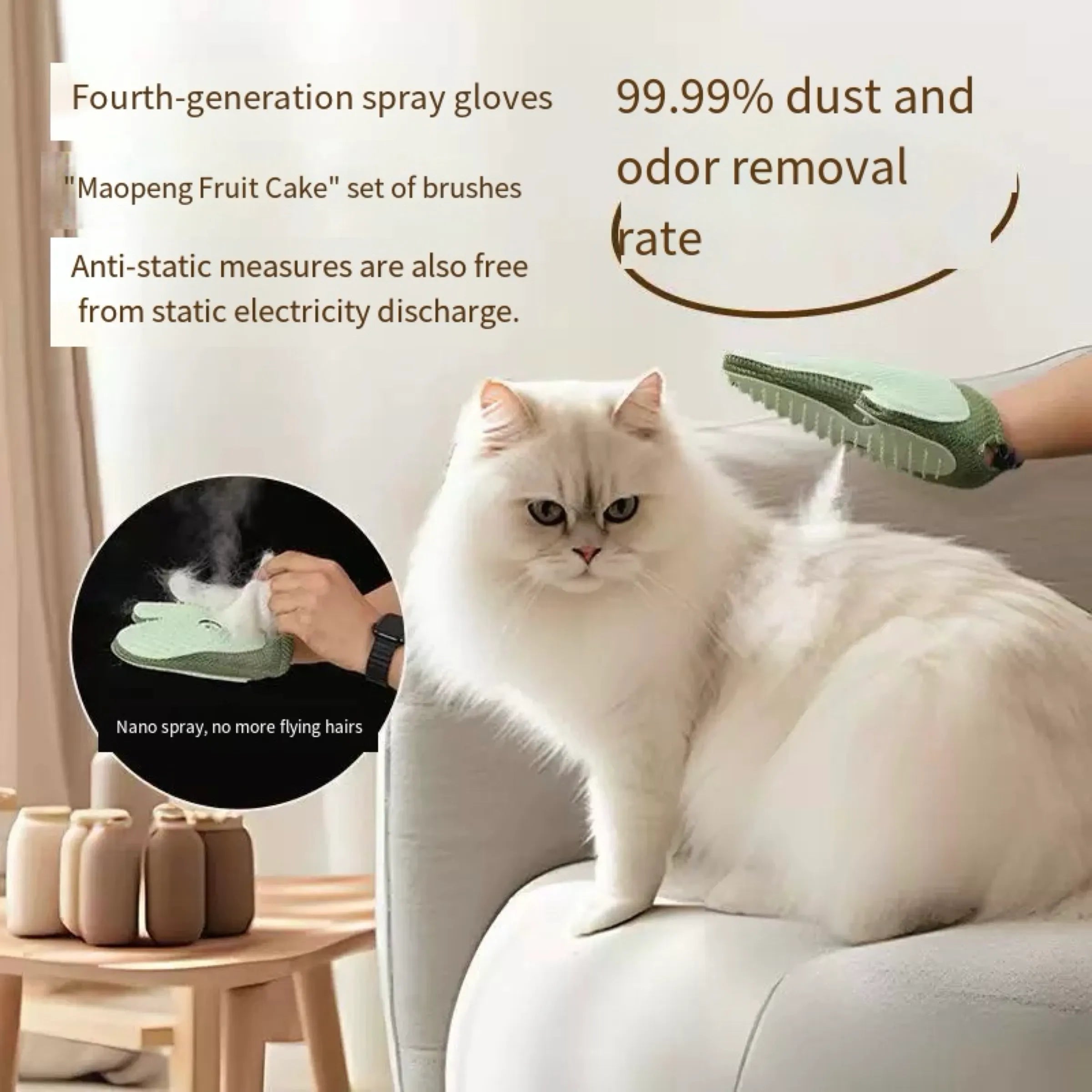 Mist Spray Pet Grooming Glove – 3 Colors