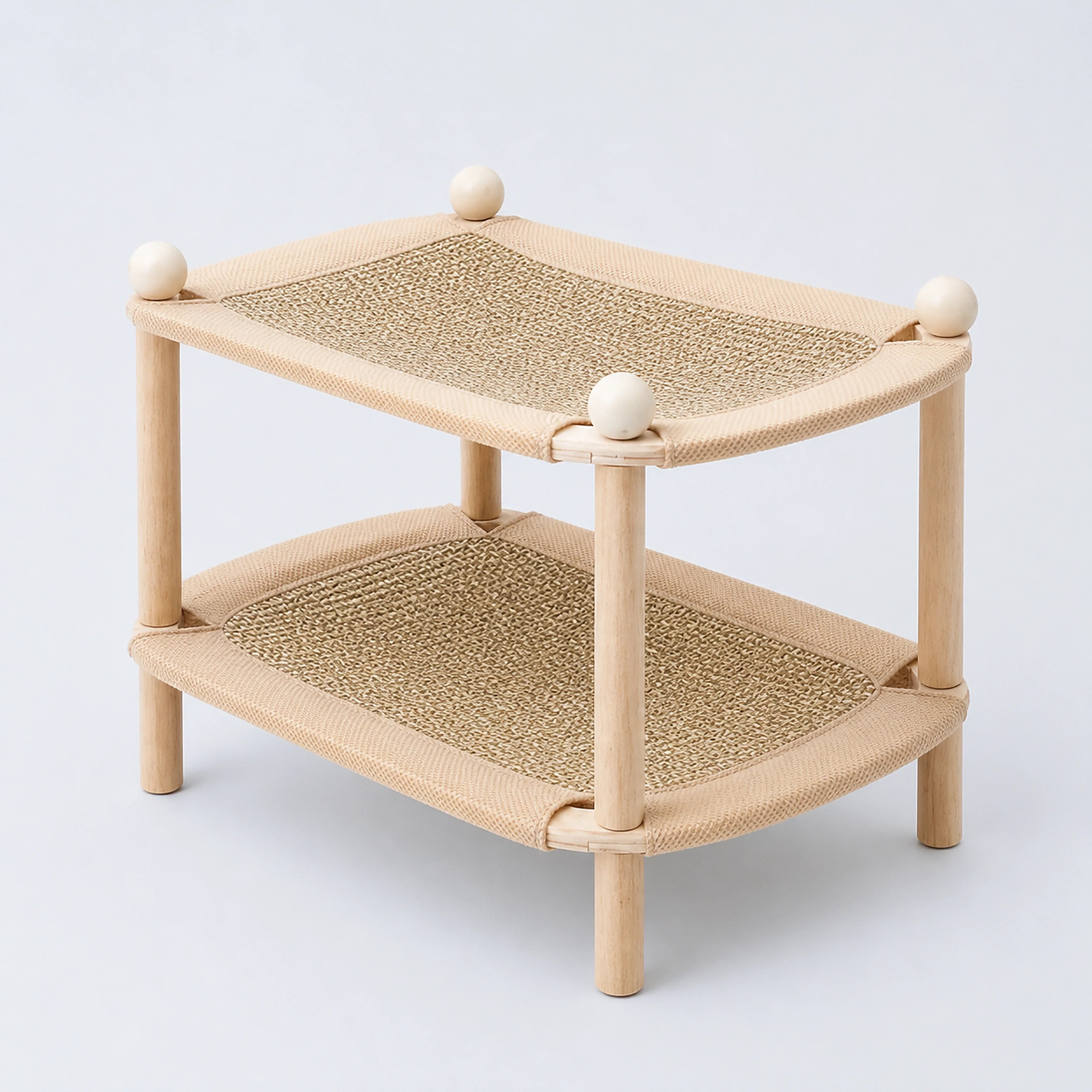 Double-Tier Wooden Cat Hammock Bed | ALDERKIN
