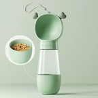2-in-1 Travel Pet Water Bottle & Food Container – 12 + 7 oz