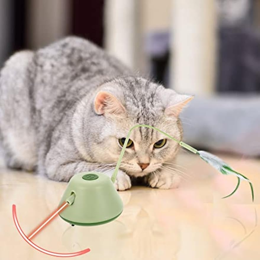 USB-Rechargeable Automatic Cat Teaser with Tail – 2 Colors
