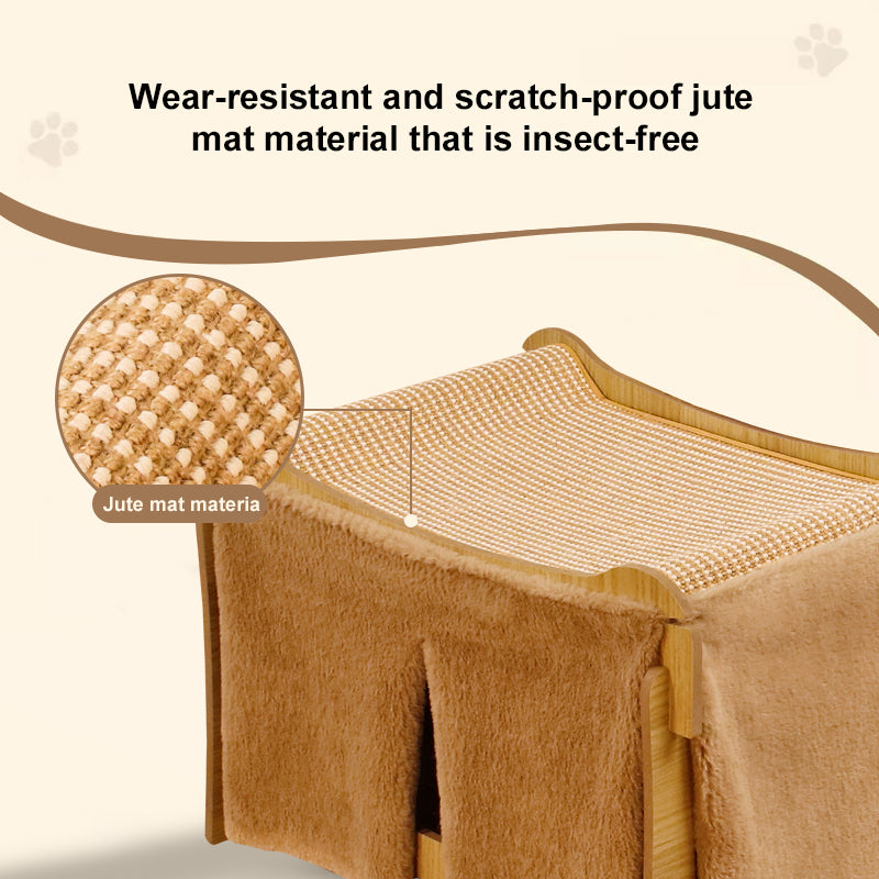 2-Tier Cat Hammock Bed with Optional Door Curtain