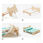 Indoor Cat Bed in Green or Pink