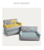 Striped Bolster Pet Sofa Bed – 2 Styles, 3 Sizes