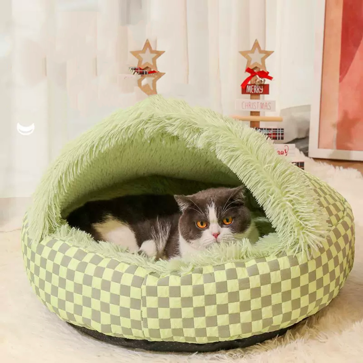 Washable Winter Cave Bed for Cats