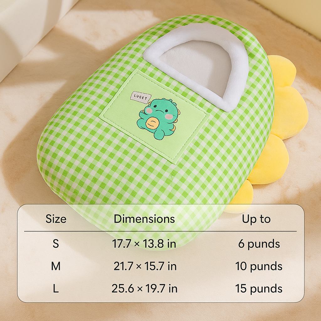 Semi-Enclosed Plush Cat Nest Bed – 2 Colors, 3 Sizes