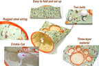 Foldable Cat Play Tunnel with Peek Holes & Hanging Toys