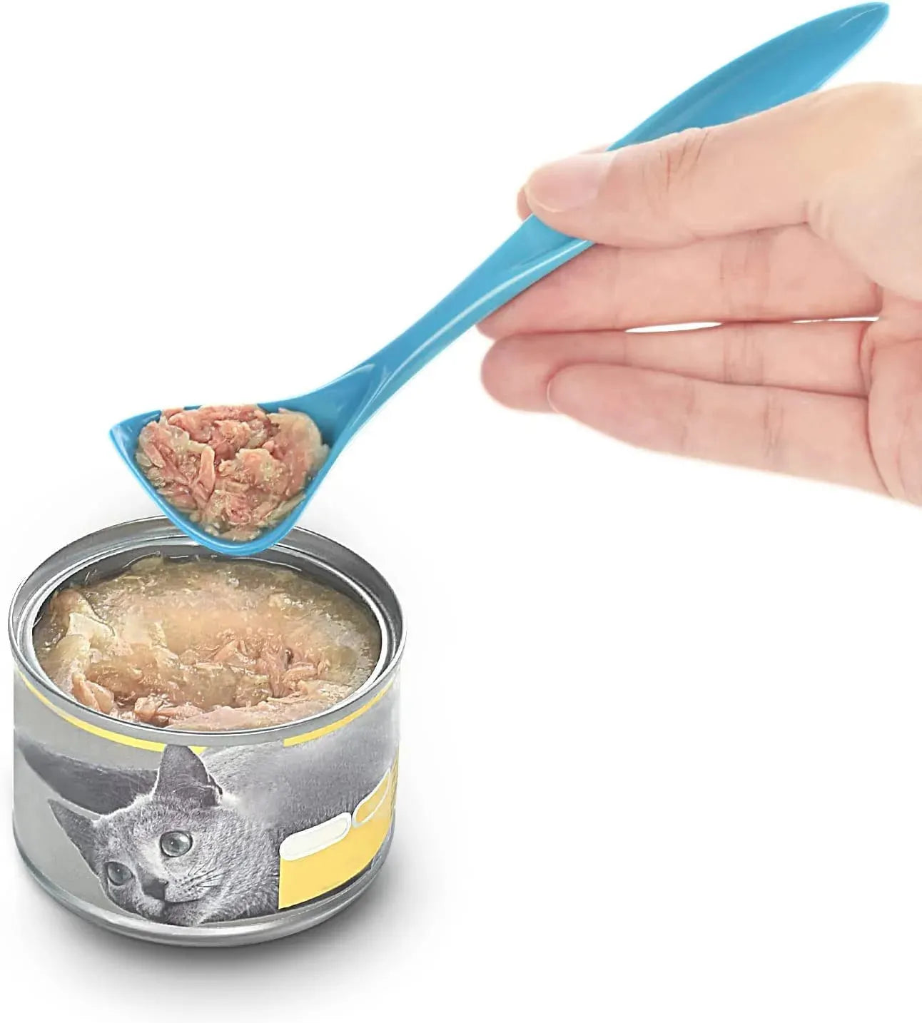 Angled Pet Food Can Spoon and Scraper