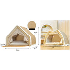 Modular Wooden Cat Scratcher House & Pads – L or XL
