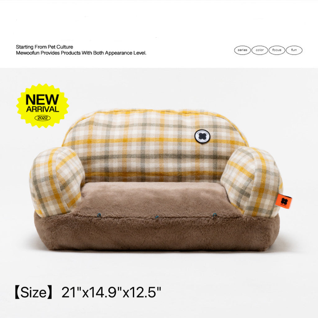 Bolstered Pet Sofa Bed with Accent Pillow – 11 Styles