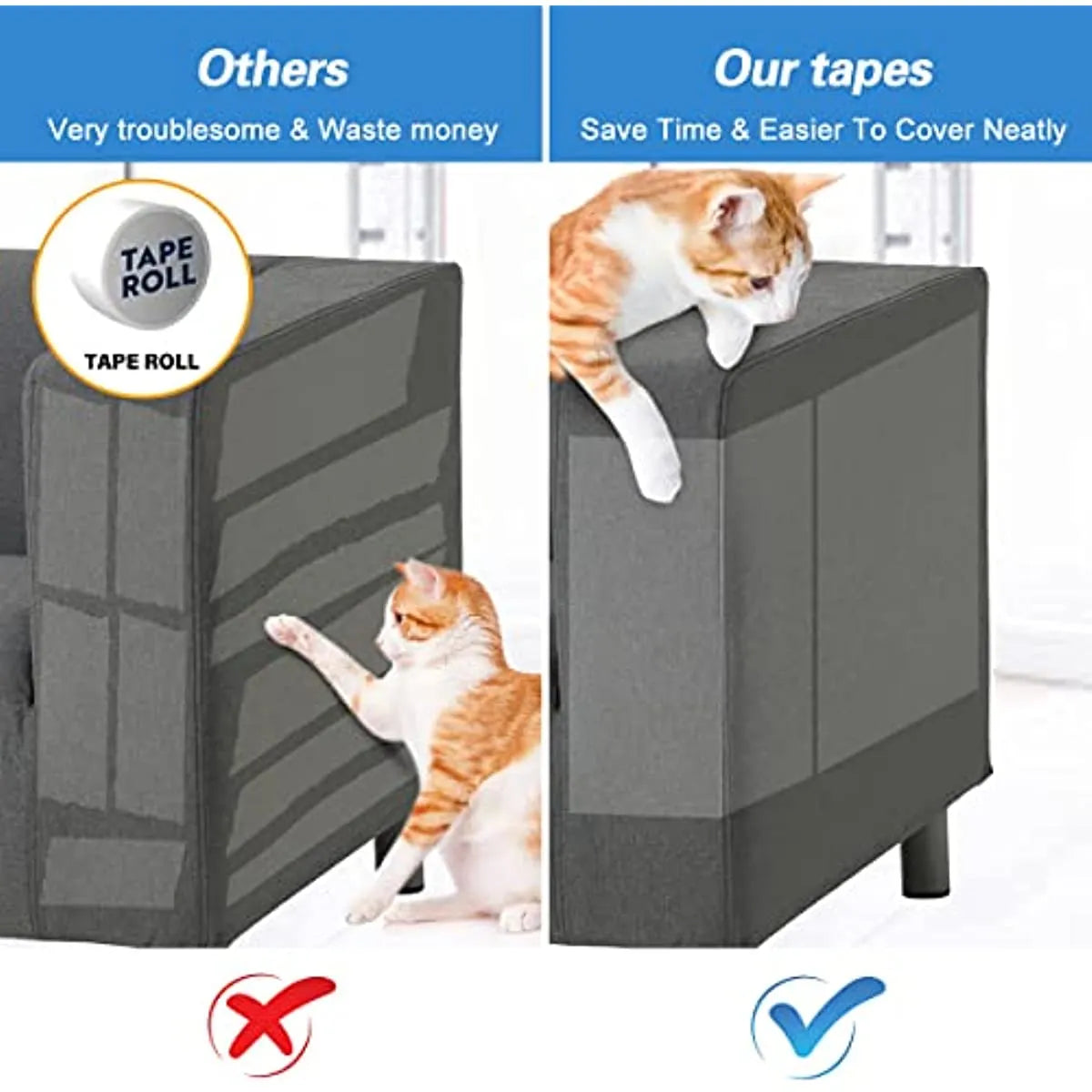 Transparent Cat Scratch Deterrent Furniture Film – 10, 20, or 30 Pieces