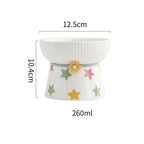 Colorful Polka Dot Raised Ceramic Cat Bowls – 6 Models